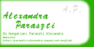 alexandra paraszti business card